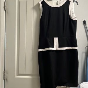 Calvin Klein black and white dress business attire